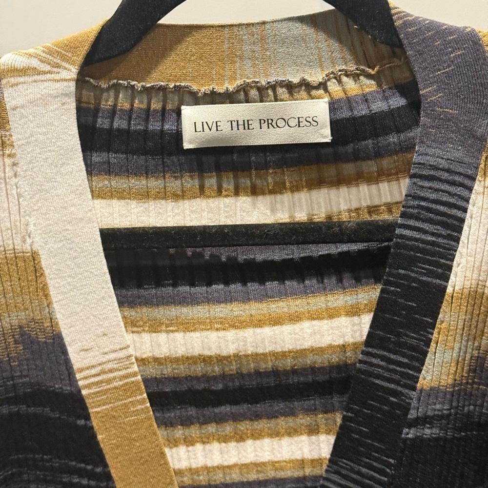 Live The Process Multicolor Striped Cardigan - image 3